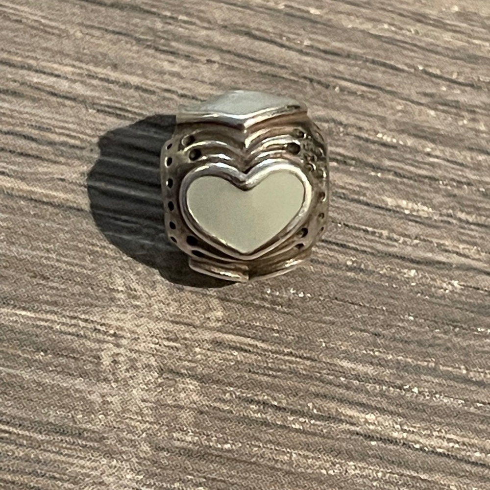 Authentic Retired Pandora Light Blue Enamel Heart Charm